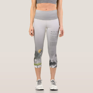 Leggings Capri Graceful Pintado Gris Crowne Crane