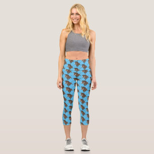 Leggings Capri Gracioso ilustracion de personalizado de afeitar d