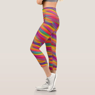 Leggings Capri Gradiente arcoiris colorido