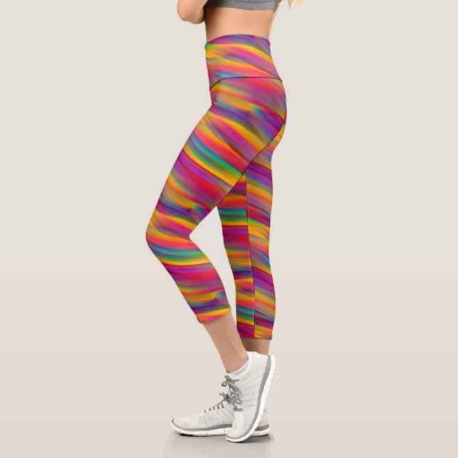 Leggings Capri Gradiente arcoiris colorido (Izquierda)