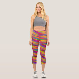 Leggings Capri Gradiente arcoiris colorido