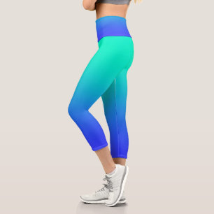 Leggings Capri Gradiente azul acuático
