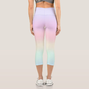 Leggings Capri Gradiente colorido moderno Color del agua Arcoiris
