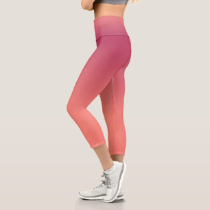 Leggings Capri Gradiente de color rosa