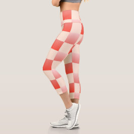 Leggings Capri Gradiente de gradiente de barrido de coral control