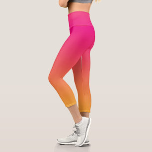 Leggings Capri Gradiente rosa y naranja