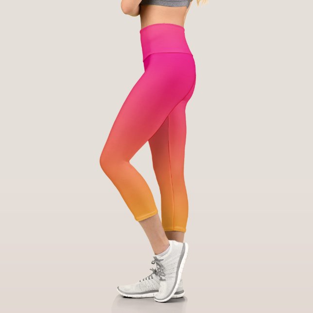 Leggings Capri Gradiente rosa y naranja (Izquierda)