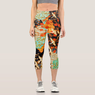LEGGINGS CAPRI GRÁFICAS DE VOLACIÓN CON FLORES DE PRIMAVERA