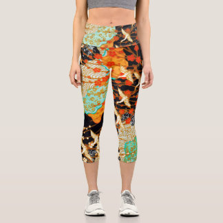 LEGGINGS CAPRI GRÁFICAS DE VOLACIÓN CON FLORES DE PRIMAVERA