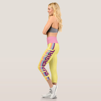 Leggings Capri Gráfico de selección de color retro superchica