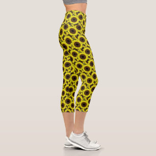 Leggings Capri Grandes Sunflower dorados