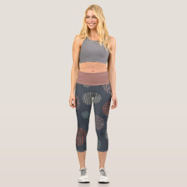 Leggings Capri Gris Retro