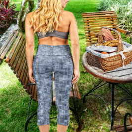 Leggings Capri Gris textil 