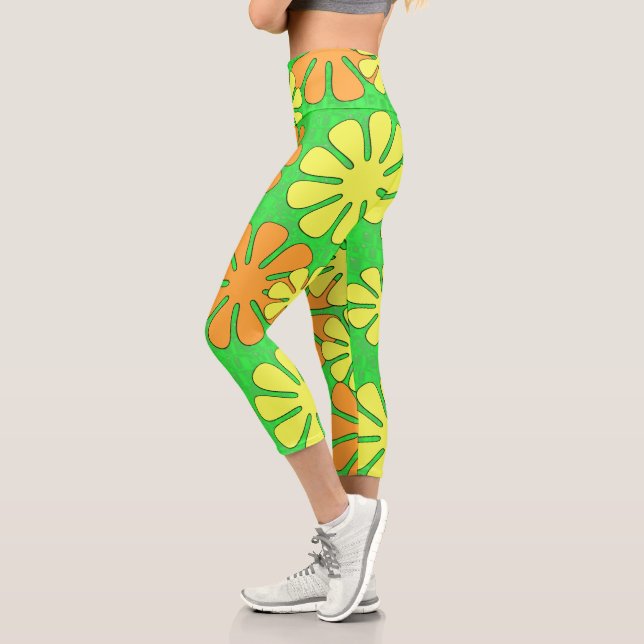 Leggings Capri Groovy Flower Design (Izquierda)