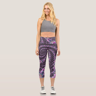 Leggings Capri Groovy Trippy Funky Psicodelle Espiral de arte fra
