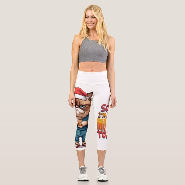 Leggings Capri Grumpy Cat Navidades Mood (Anverso)
