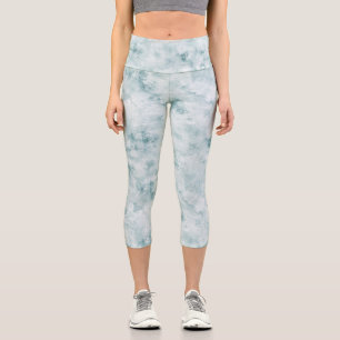 Leggings Capri Grunge Aqua