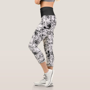 Leggings Capri Grunge blanco