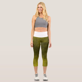 Leggings Capri Grunge oscuro - amarillo