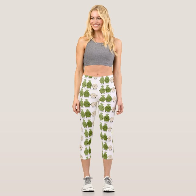 Leggings Capri Guayaba de piña de guayaba feijoa personalizado gr (Anverso)