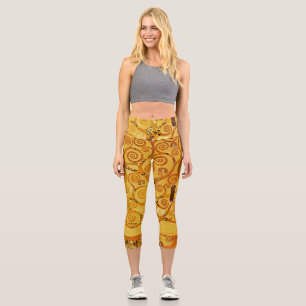 Leggings Capri Gustav Klimt Nouveau, árbol de la vida