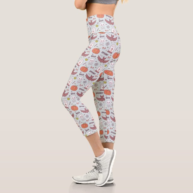 Leggings Capri Halloween fantasmal (Izquierda)