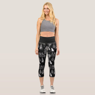 Leggings Capri halloween skeleton toile rococo antiguo cráneo