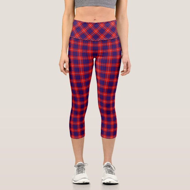 Leggings Capri Hamilton tartan azul violeta (Anverso)