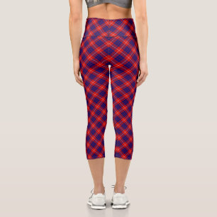 Leggings Capri Hamilton tartan azul violeta