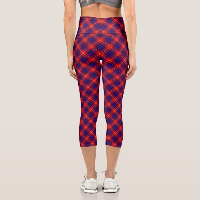 Leggings Capri Hamilton tartan azul violeta (Reverso )