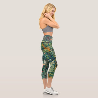 Leggings Capri Hares de ANIMALES FORESTALES, Pheasant Bird, Green