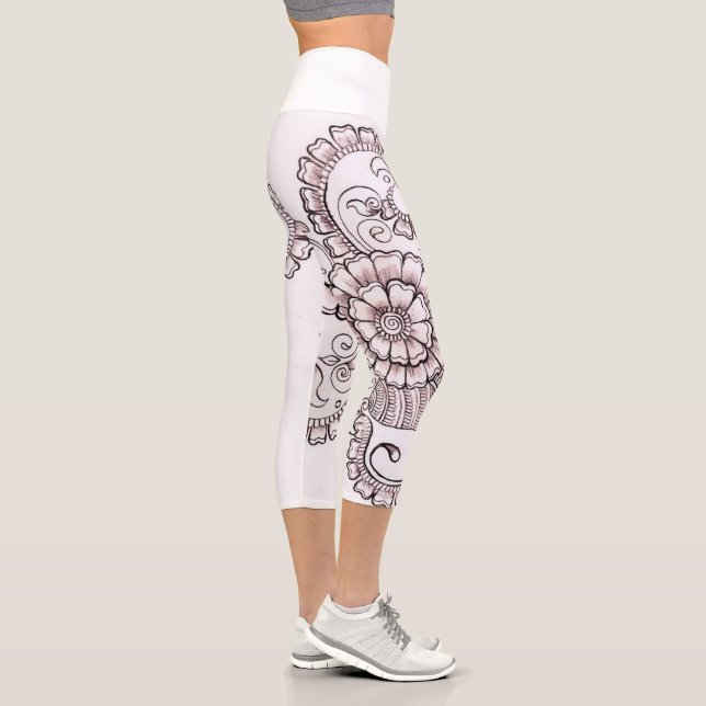 Leggings Capri henna pants floral (Derecha)