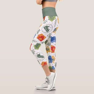 Leggings Capri Herbolaria Mágica Patrón de Casas HOGWARTS™