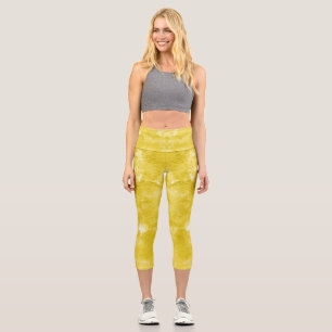 Leggings Capri Hermosa abstracción Amarillo