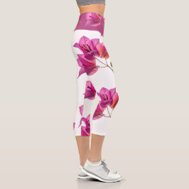 Leggings Capri Hermosa Kagoj Phool Flor de Papel Botánica Flora