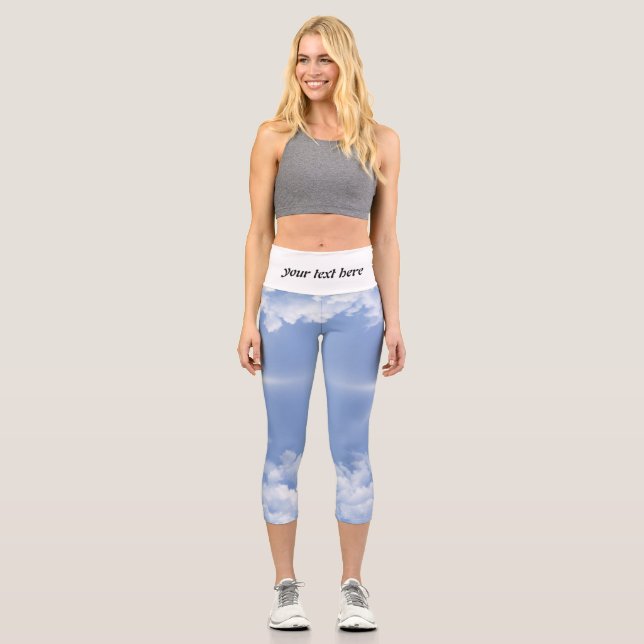 Leggings Capri hermosas nubes (Anverso)