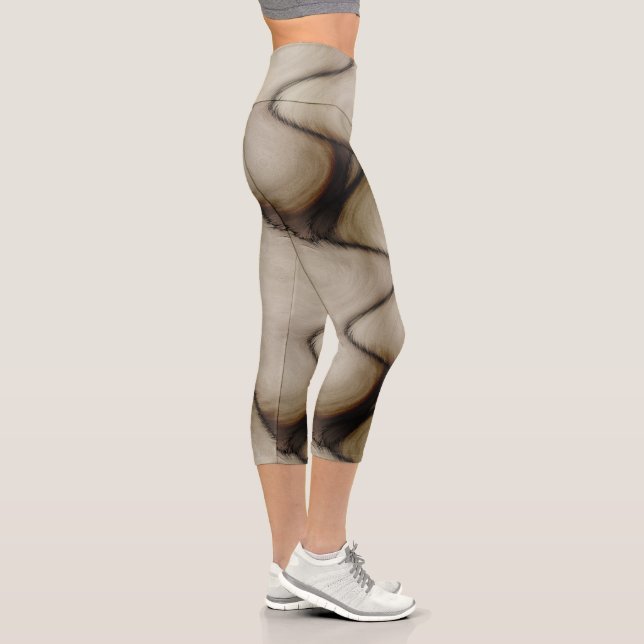 Leggings Capri Hermoso abstracto que deja una impresión duradera (Derecha)
