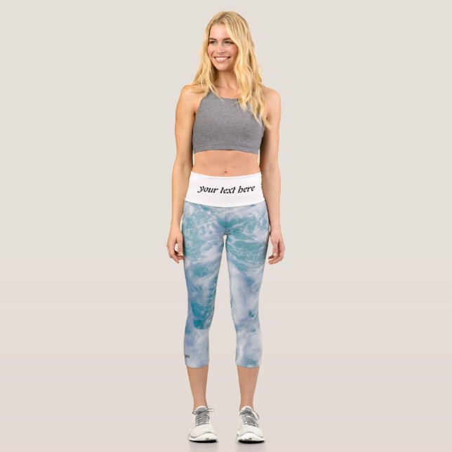 Leggings Capri hermoso mar・foam (Anverso)