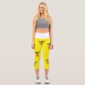 Leggings Capri Hermoso naranja Amarillo Capri