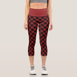 Leggings Capri Hermosos Navidades Red Buffalo Plaid