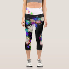 Leggings Capri Hermosos sueños modernos martillos acuarelas
