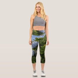 Leggings Capri Hidrangea azul