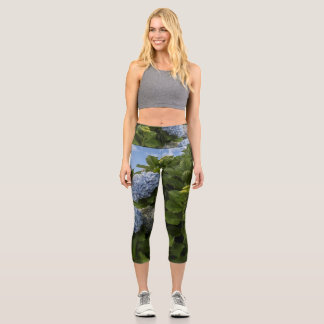 Leggings Capri Hidrangea azul