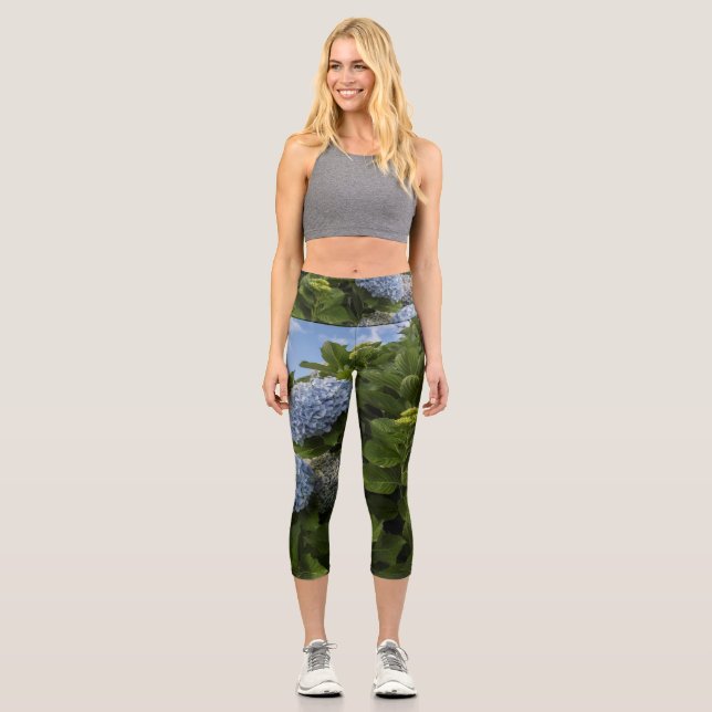 Leggings Capri Hidrangea azul (Anverso)
