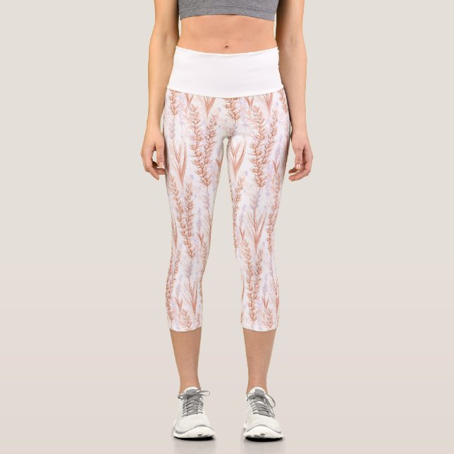 Leggings Capri Hierbas y flores de las estepas (Anverso)