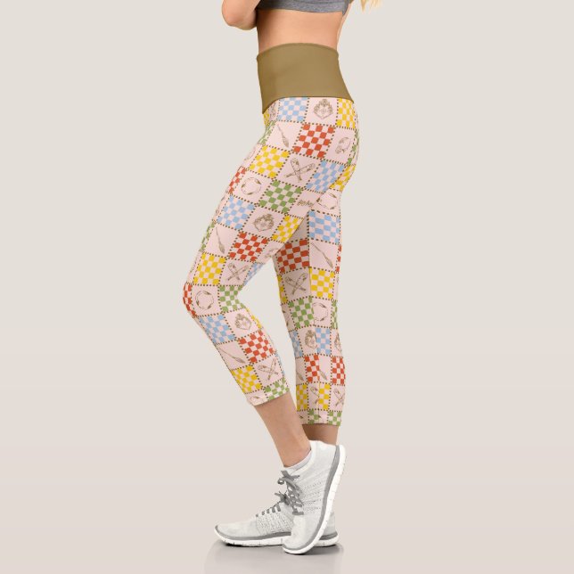 Leggings Capri HOGWARTS™ QUIDDITCH™ Patrón de Verificación de Equ (Izquierda)