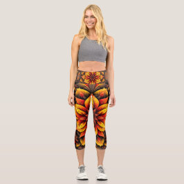 Leggings Capri Hojas de Otoño