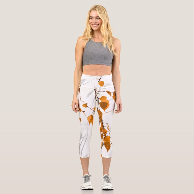 Leggings Capri Hojas de otoño 2 (Anverso)