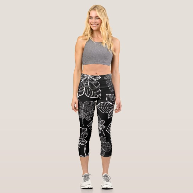 Leggings Capri Hojas estilizadas 3 (Anverso)