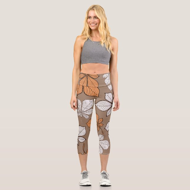 Leggings Capri Hojas estilizadas 7 (Anverso)